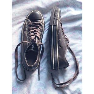 Converse brown leather sneakers size 7 1/2